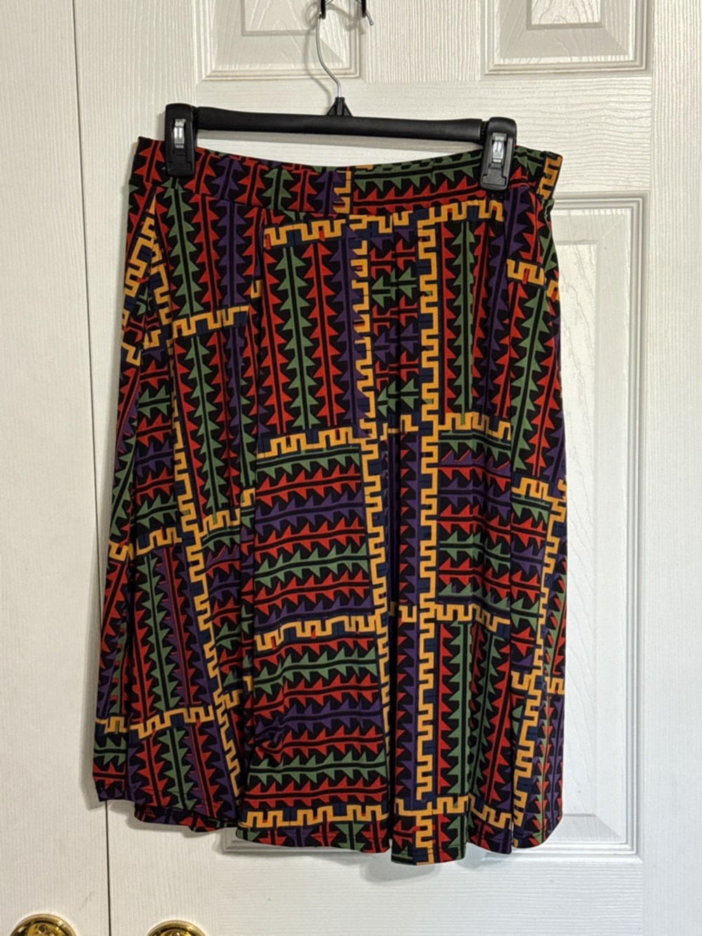 LuLaRoe Multicolor Tribal Print A-Line Skirt